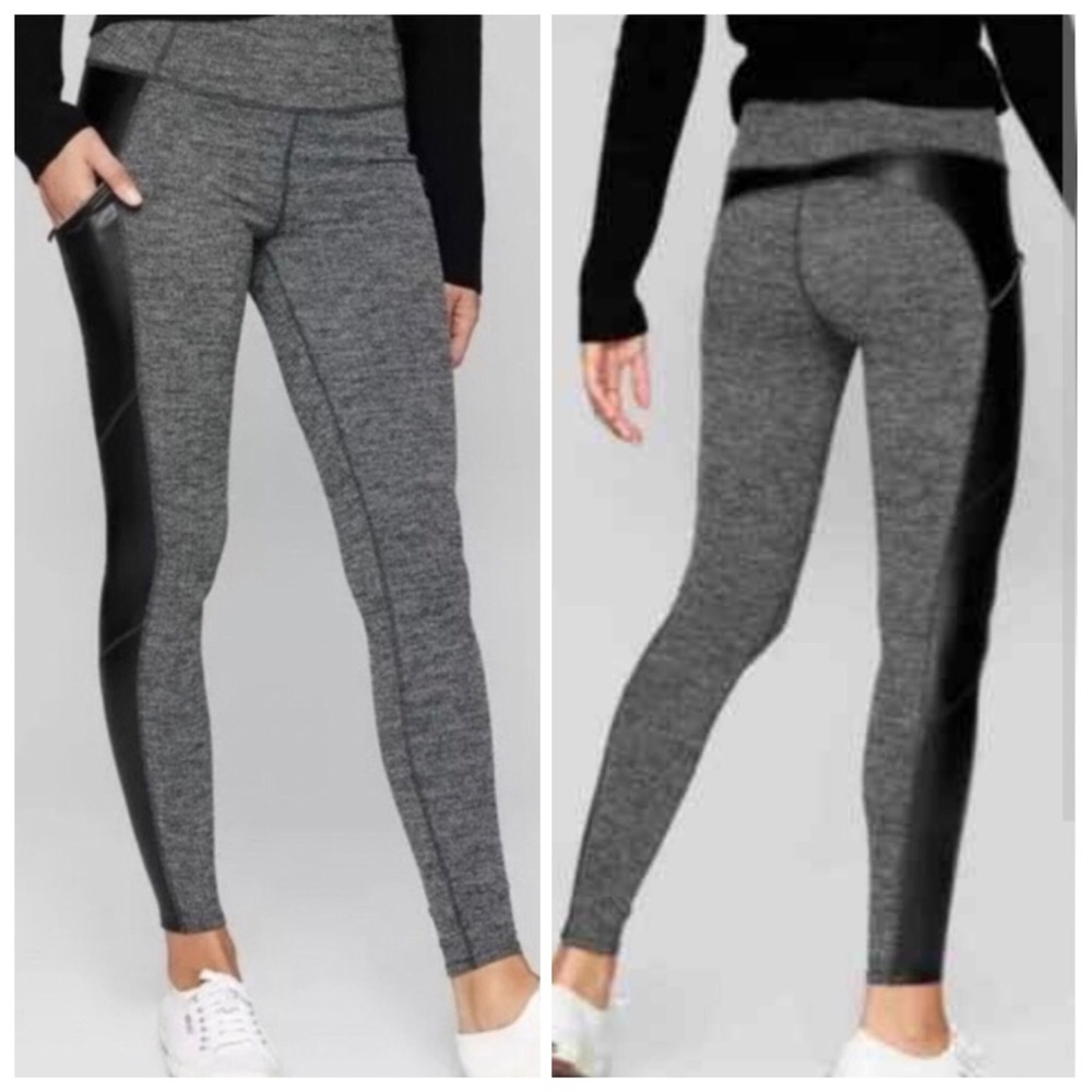 ATHLETA Herringbone Luxe Metro Drifter Leggings Sz Large Petite LP